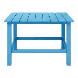 WestinTrends - Malibu Kids Outdoor Patio Furniture HDPE 30" Wide Square Dining Table - Pacific Blue