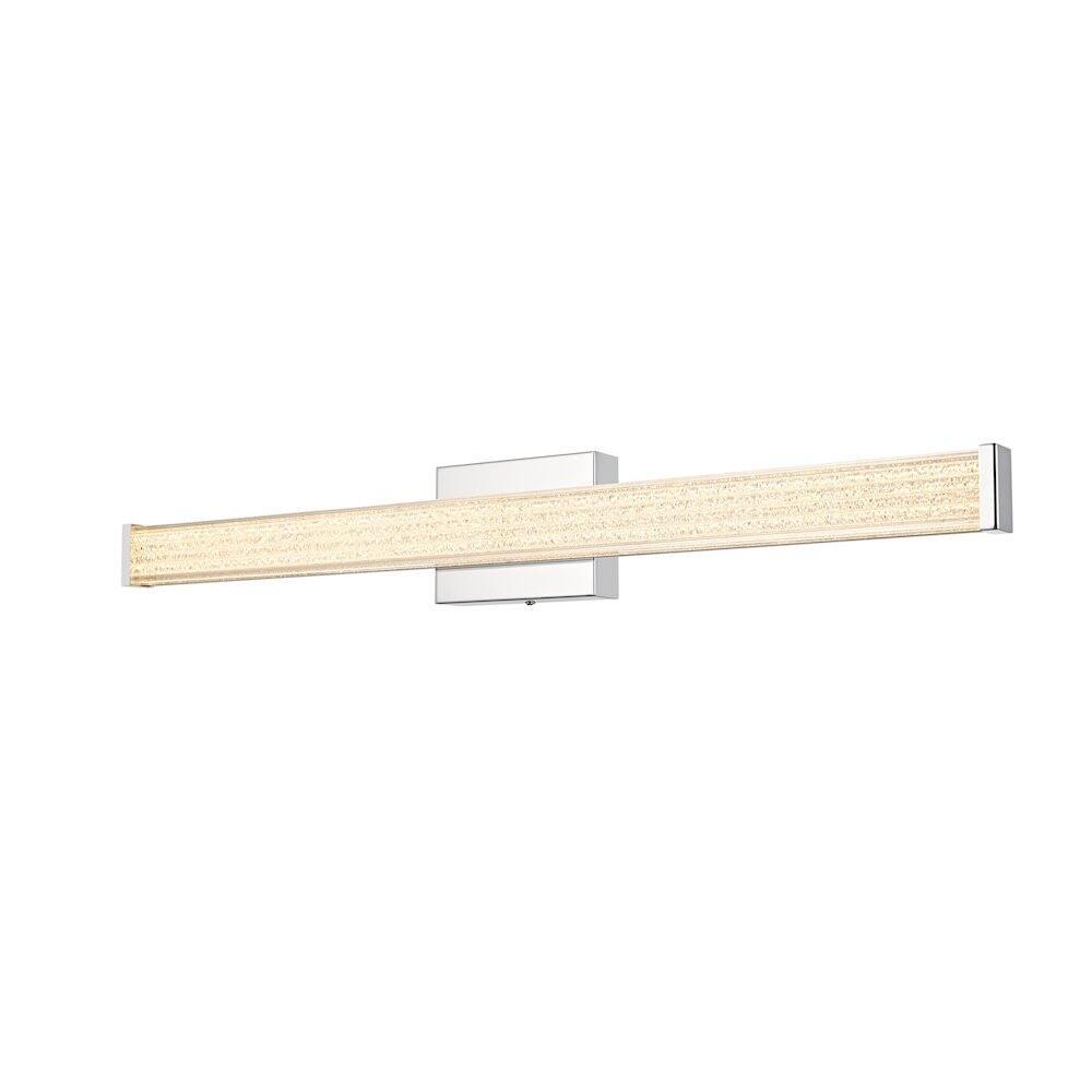Back. Living District - Jaxx 31 Inch Led Wall Sconce In Chrome - Chrome.