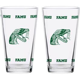 Indigo Falls - Florida A&M Rattlers Two-Pack Knockout 16oz. Pint Glass Set - Multicolor