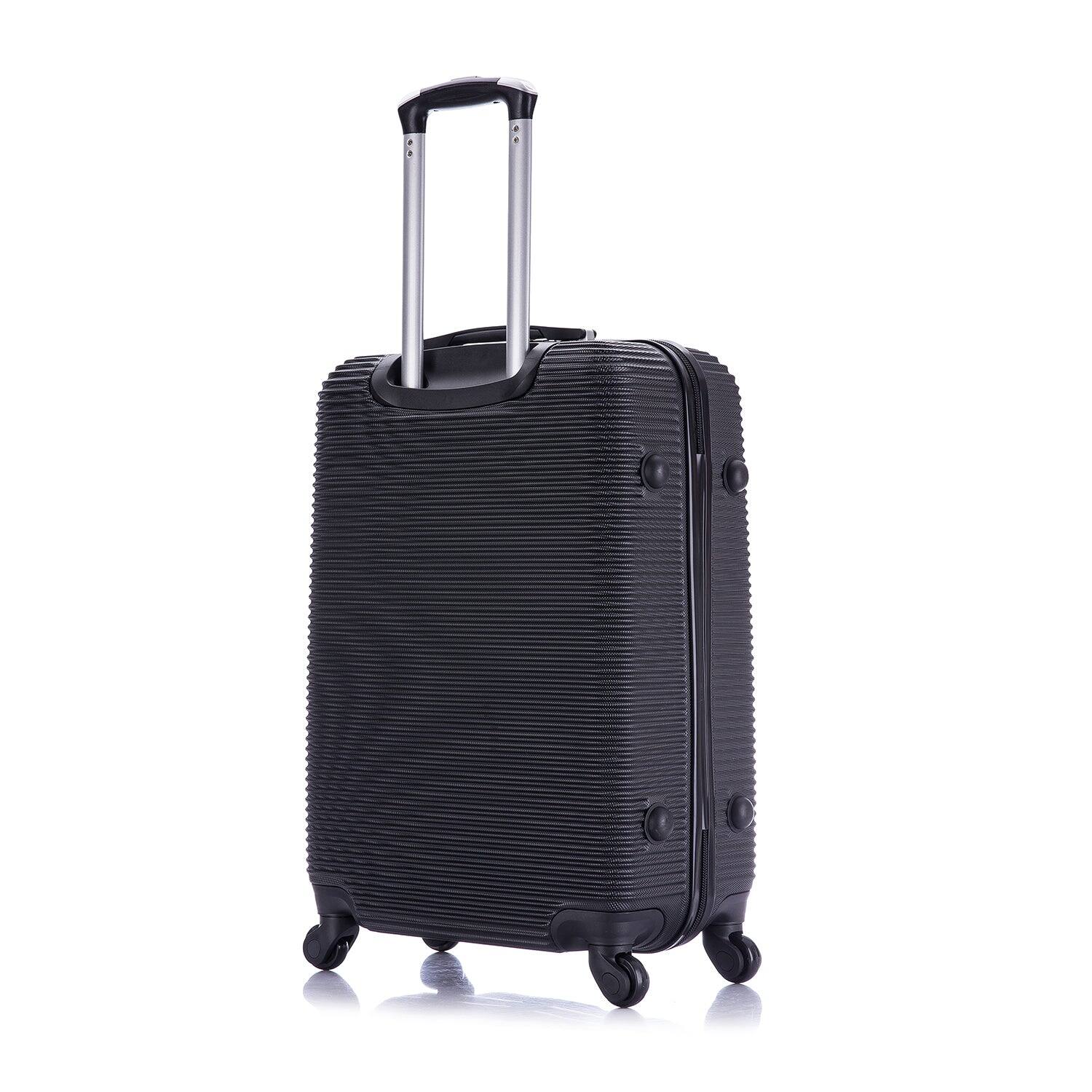 Alt View 1. InUSA - Royal lightweight hardside Spinner Luggage 24" - BLACK.