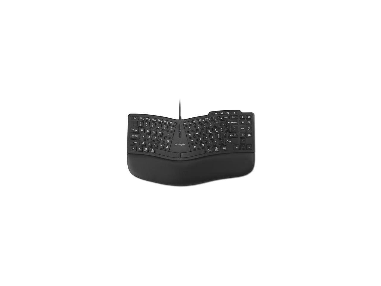 Alt View 6. Kensington - Kensington Pro Fit Ergo KB675 EQ TKL Keyboard, USB-A, Curved Design, Programmable Keys - Black.