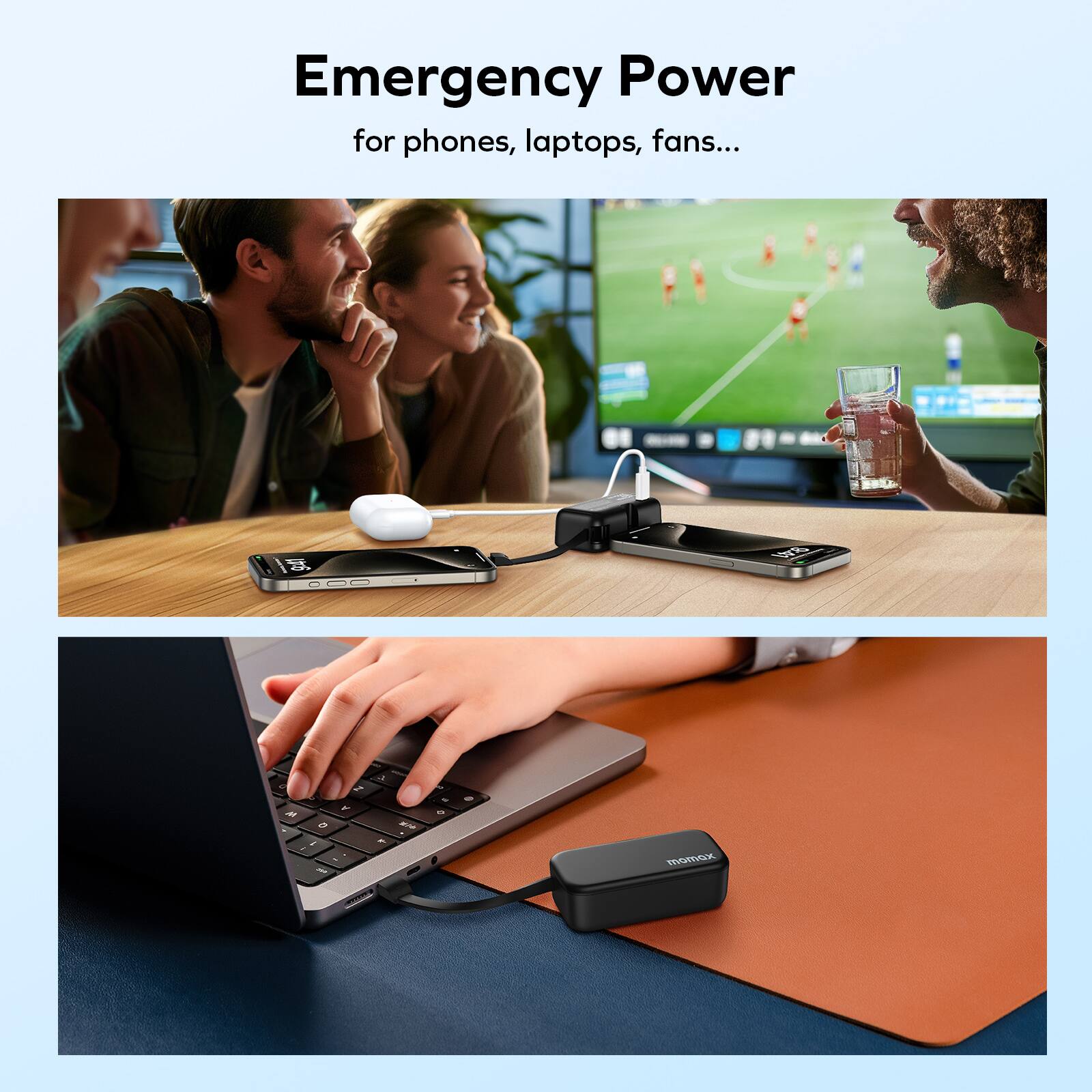 Emergency Power for phones, laptops, fans... B. - 1 I -  e . - 2 - - - - Au . - - - momox