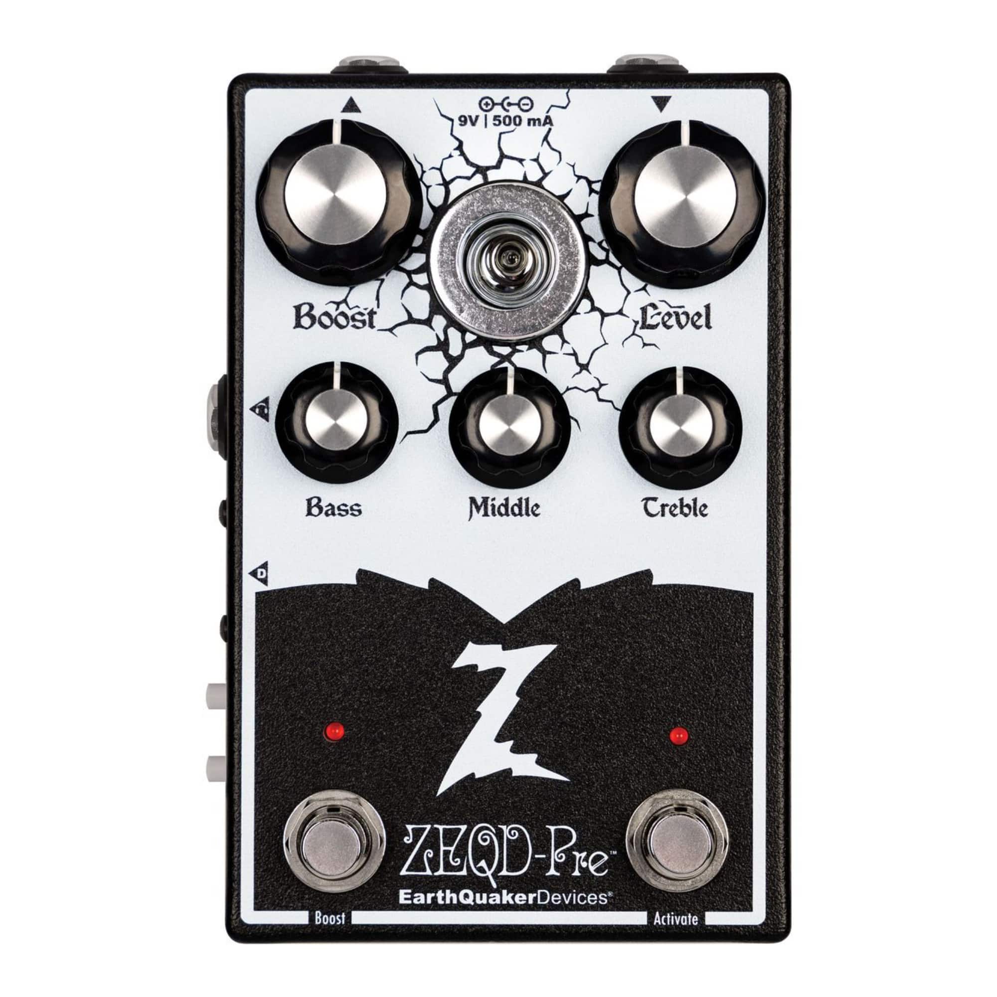 EarthQuaker Devices - Earthquaker ZEQD-Pre All-Analog Tube Preamp with EF86 Tube, Passive 3-Band EQ