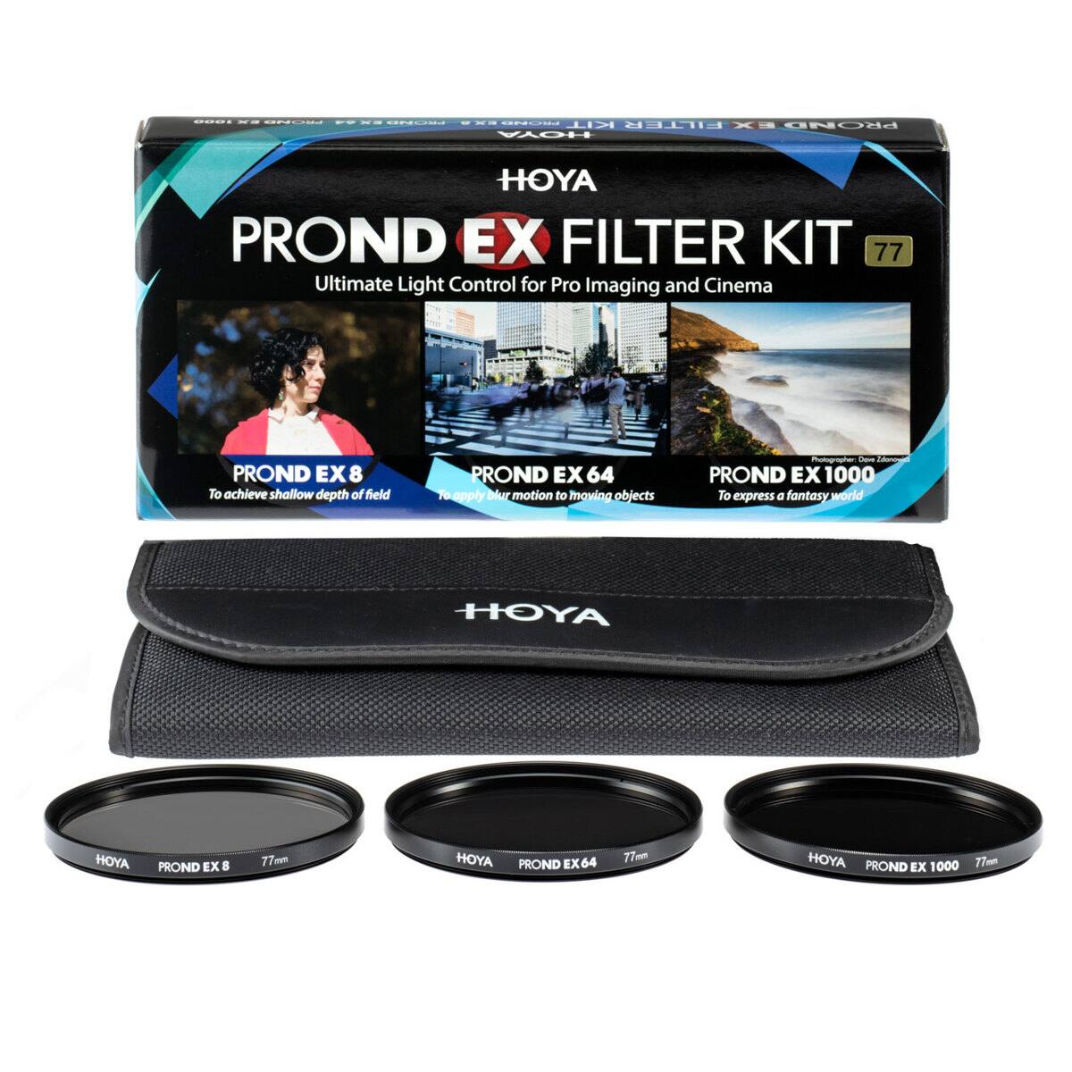 HOYA PROND EX FILTER KIT 77 Ultimate Light Control for Pro Imaging and Cinema

- PROND EX 8: To achieve shallow depth of field
- PROND EX 64: To apply blur motion to moving objects
- PROND EX 1000: To express a fantasy world

HOYA PROND EX 8 77
HOYA PROND EX 64 77mm
HOYA PROND EX 1000 77mm