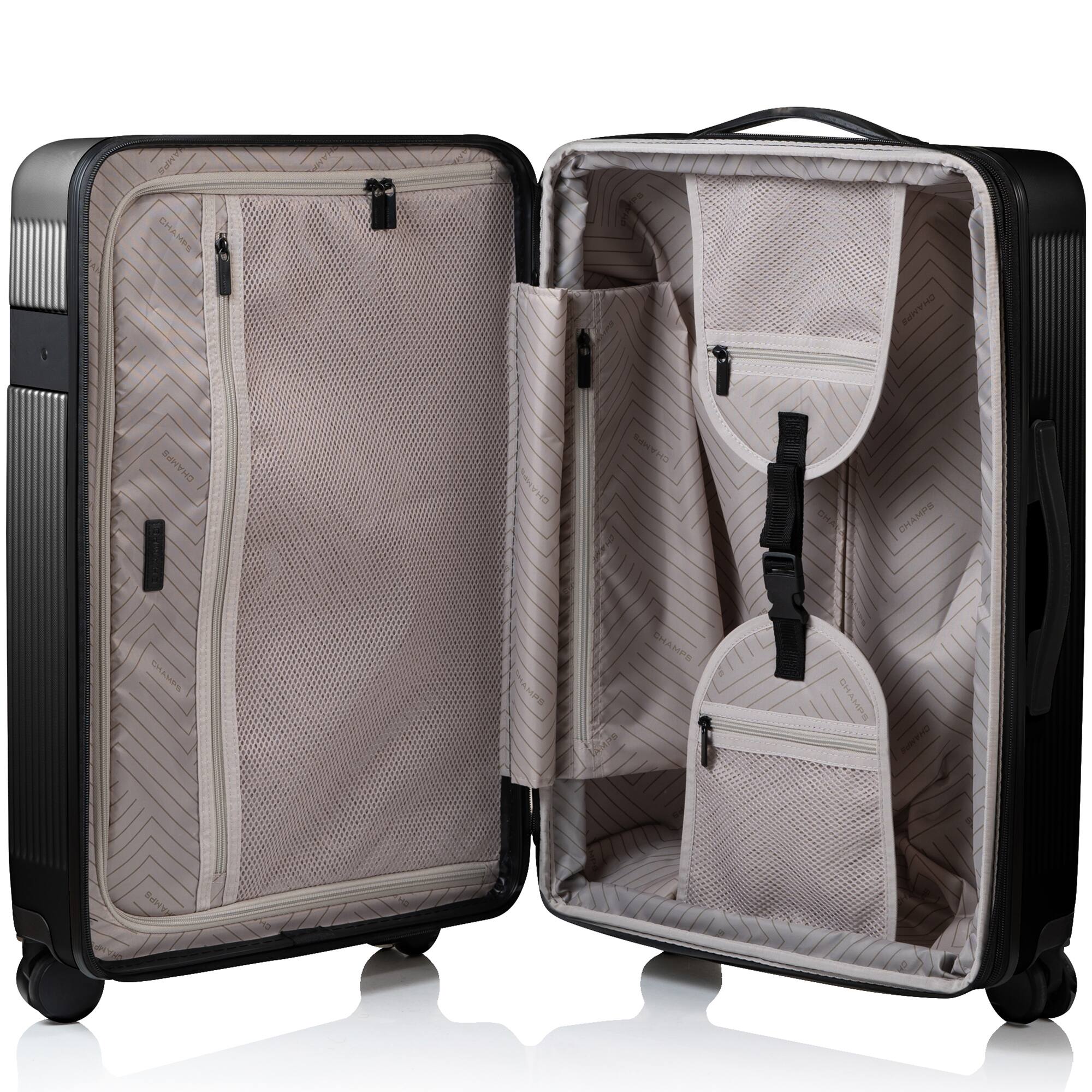 Champs Onyx II 3 Piece Luggage Set Black S1056-BLACK - Best Buy