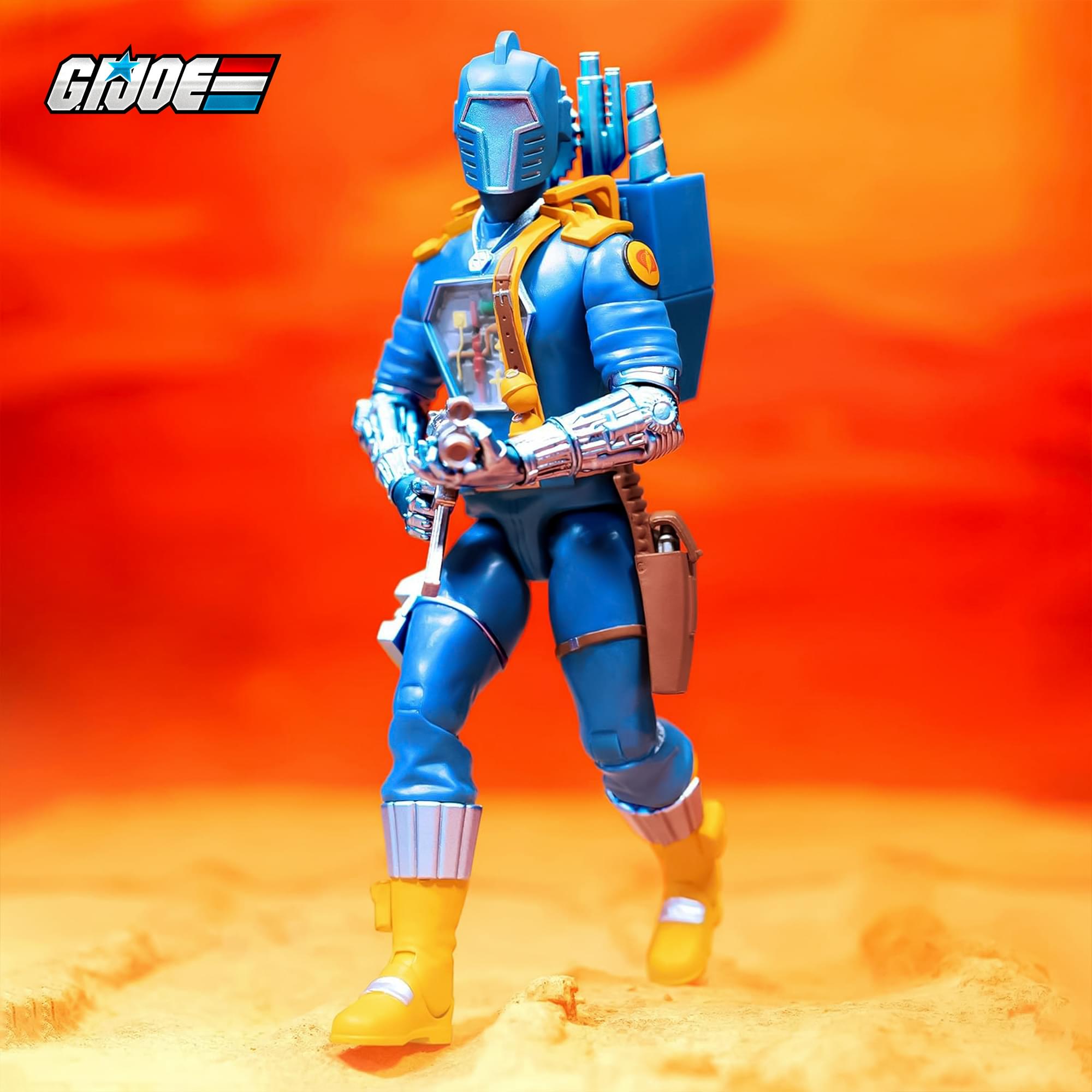 Alt View 2. Super7 - G.I. Joe ULTIMATES! 7-Inch Action Figure | Cobra B.A.T. (Comic Ver.) - Blue.