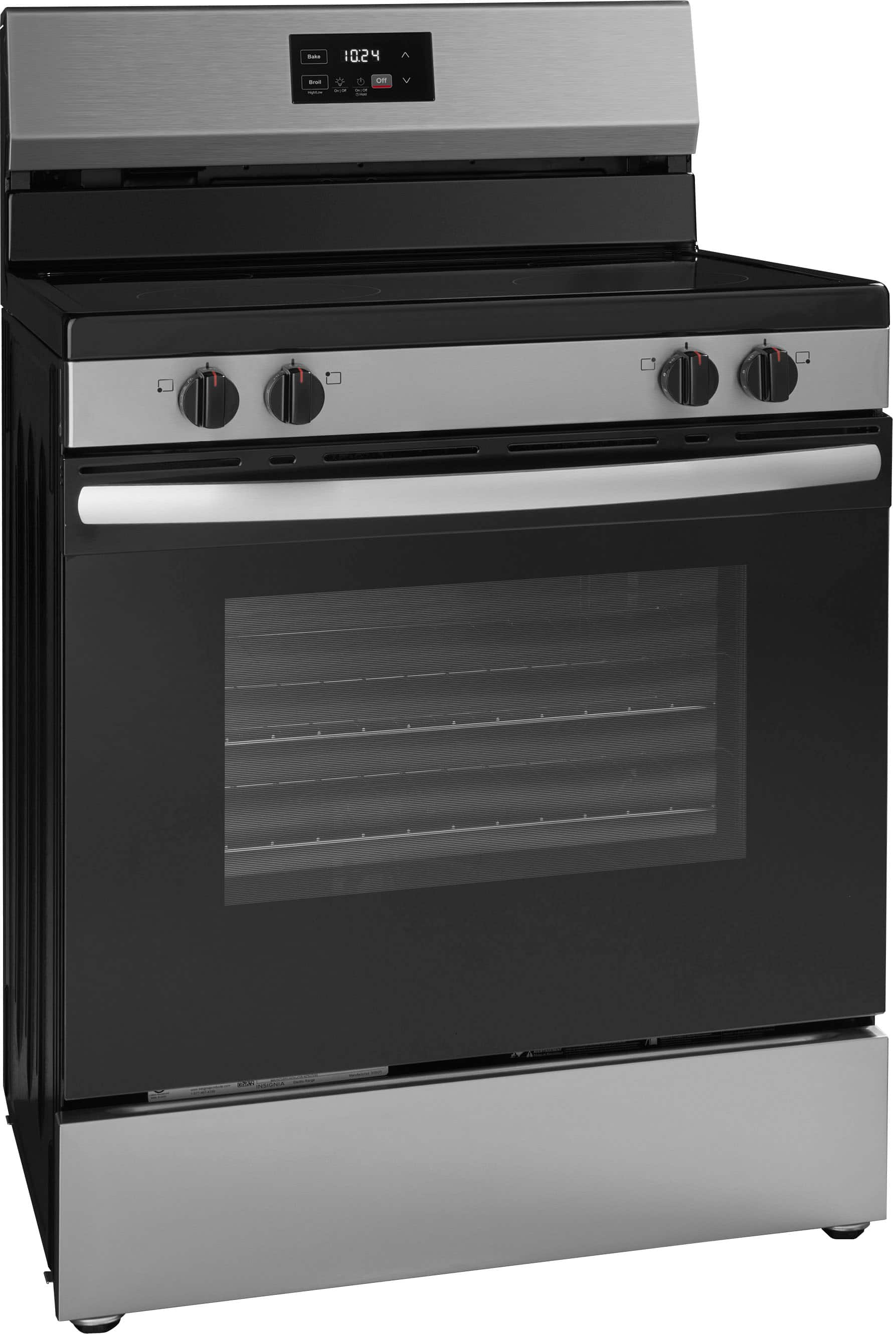 Alt View 15. Insignia™ - 5.3 Cu. Ft. Freestanding Electric Range with Dual-Size Burner and Storage Drawer - Stainless Steel.