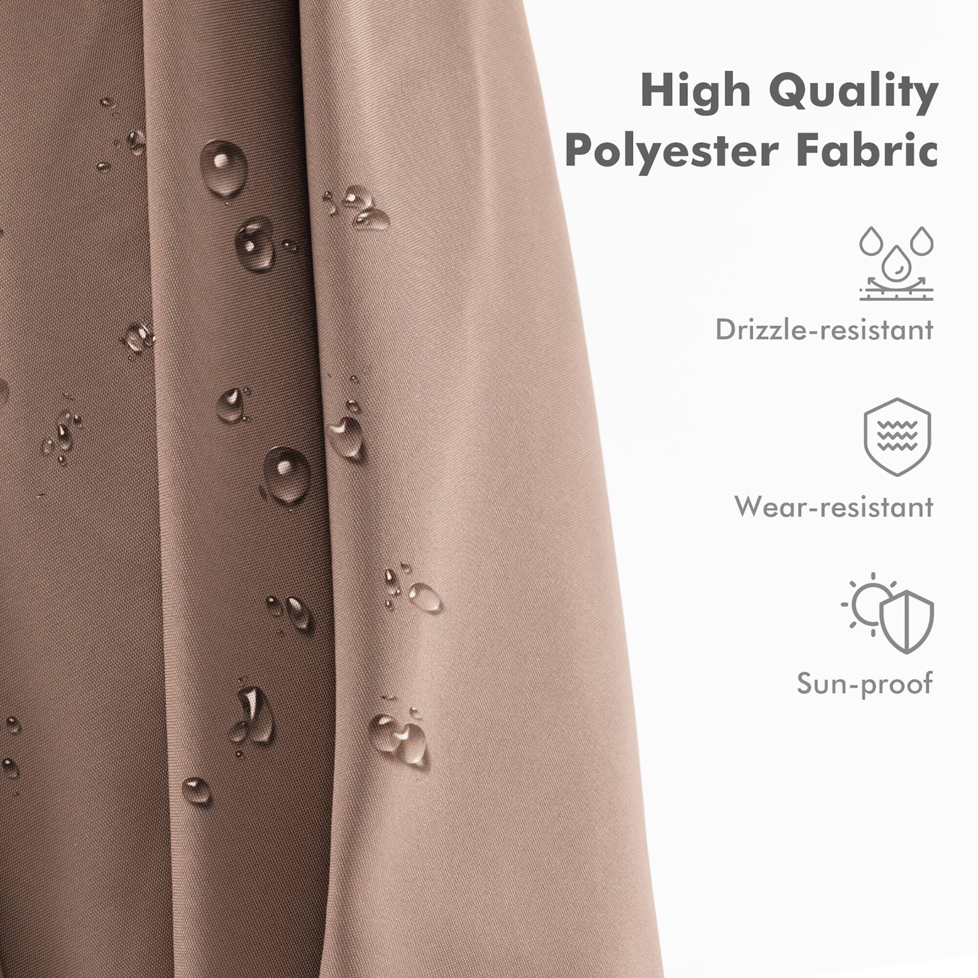 High Quality Polyester Fabric
Drizzle-resistant
Wear-resistant
Sun-proof