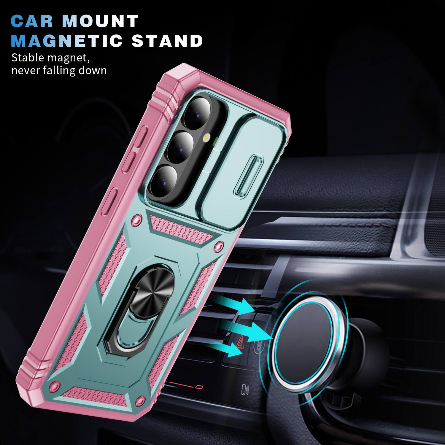 CAR MOUNT MAGNETIC STAND  
Stable magnet, never falling down