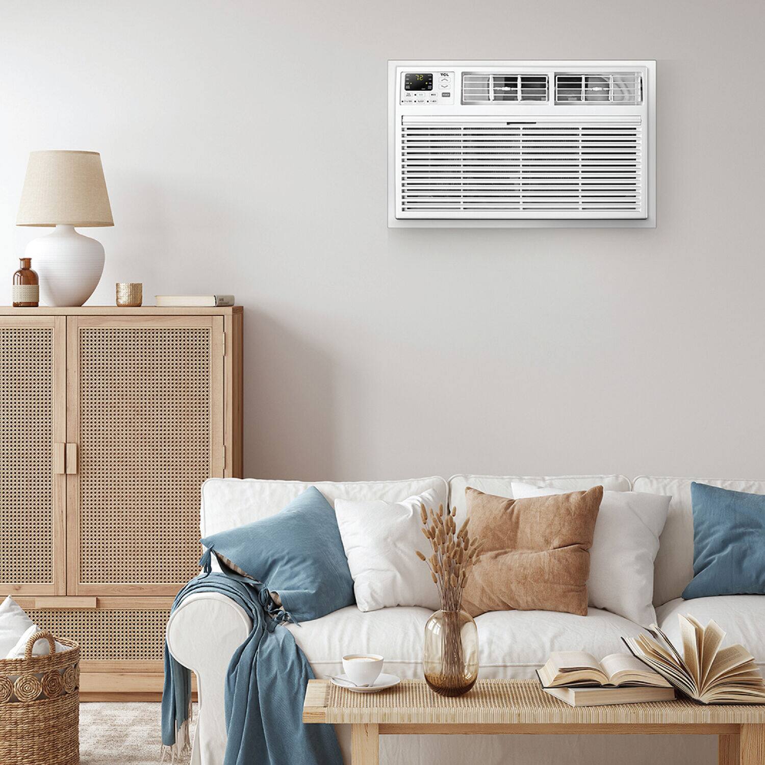 Alt View 15. TCL - 350 Sq. Ft. 8,000 BTU Smart Through-the-Wall Air Conditioner with Wi-Fi and Remote - White.