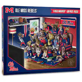 YouTheFan - Ole Miss Rebels Purebred Fans 18'' x 24'' A Real Nailbiter 500-Piece Puzzle - Multicolor