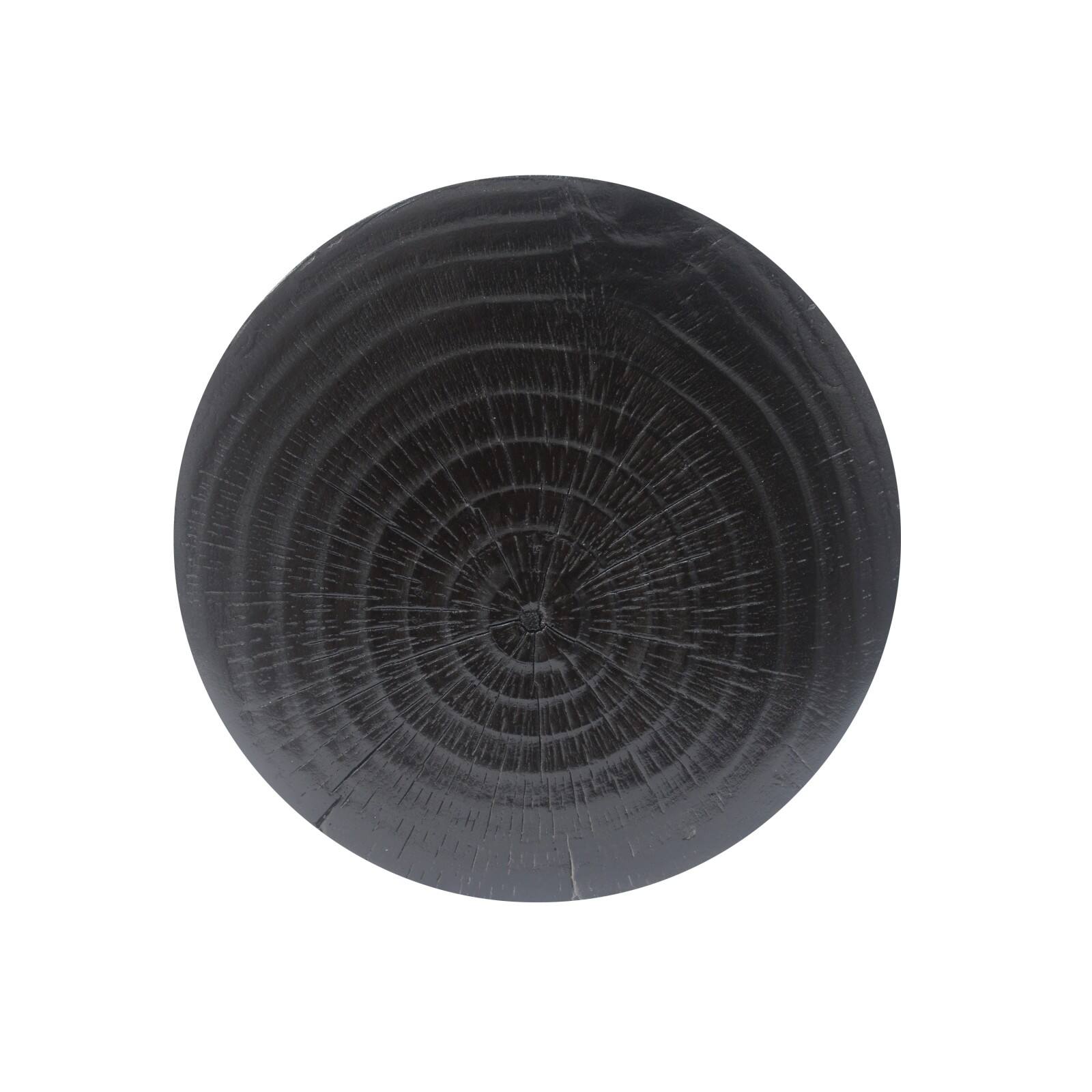 Alt View 7. Ecooso - Round Side Table with Hollow Design, Durable MGO Construction for Indoor Outdoor Use, Small Accent Table - Black.