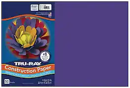 Tru-Ray - 12" x 18" Construction Paper, 50 Sheets - Purple