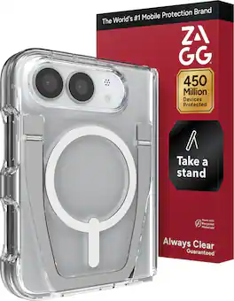 ZAGG - Crystal Palace Snap MagSafe-Compatible Case with Kickstand for Apple iPhone Duo - Clear