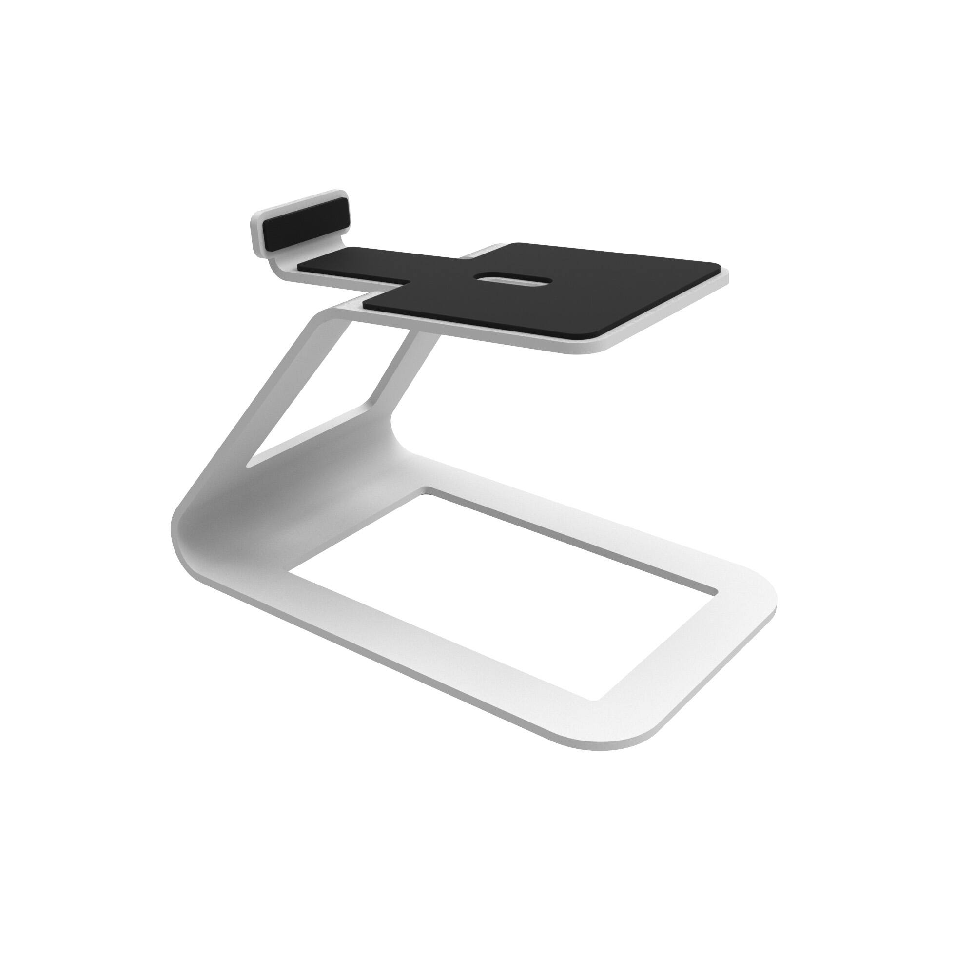 Left. Kanto - Elevated Desktop Speaker Stands for Midsize Speakers, Pair - White.