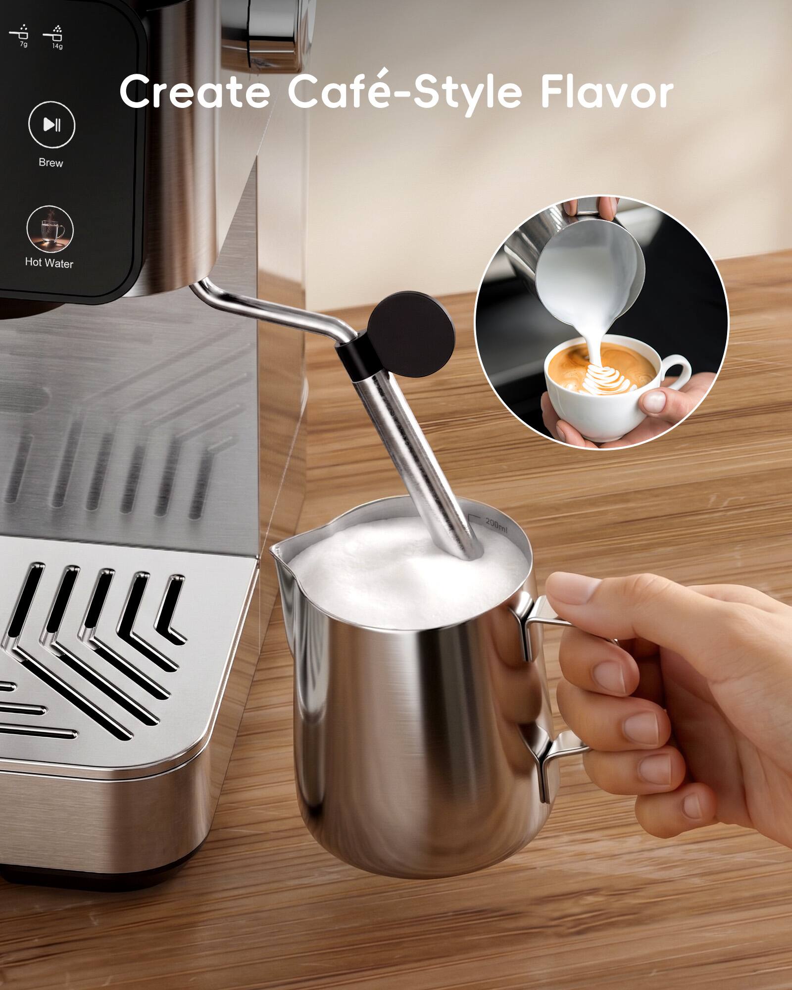 Create Café-Style Flavor Brew Hot Water 200ml