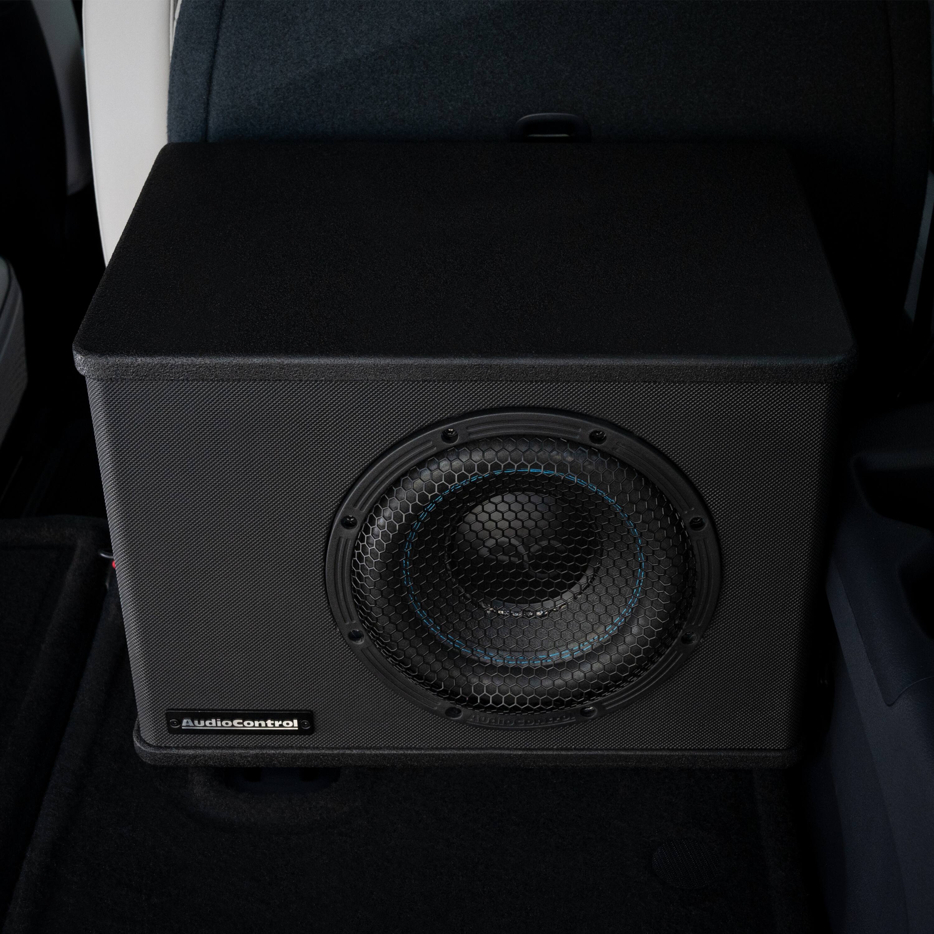 Alt View 25. AudioControl - Spike Series 8” Single-Voice-Coil 2-Ohm Loaded Vented Subwoofer Enclosure - Black.
