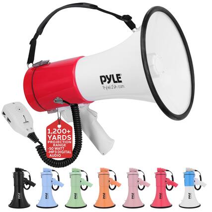 PYLE PyleUSA.com, 1,200+ YARDS PROJECTION RANGE -50 WATT -MP3 DIGITAL AUDIO