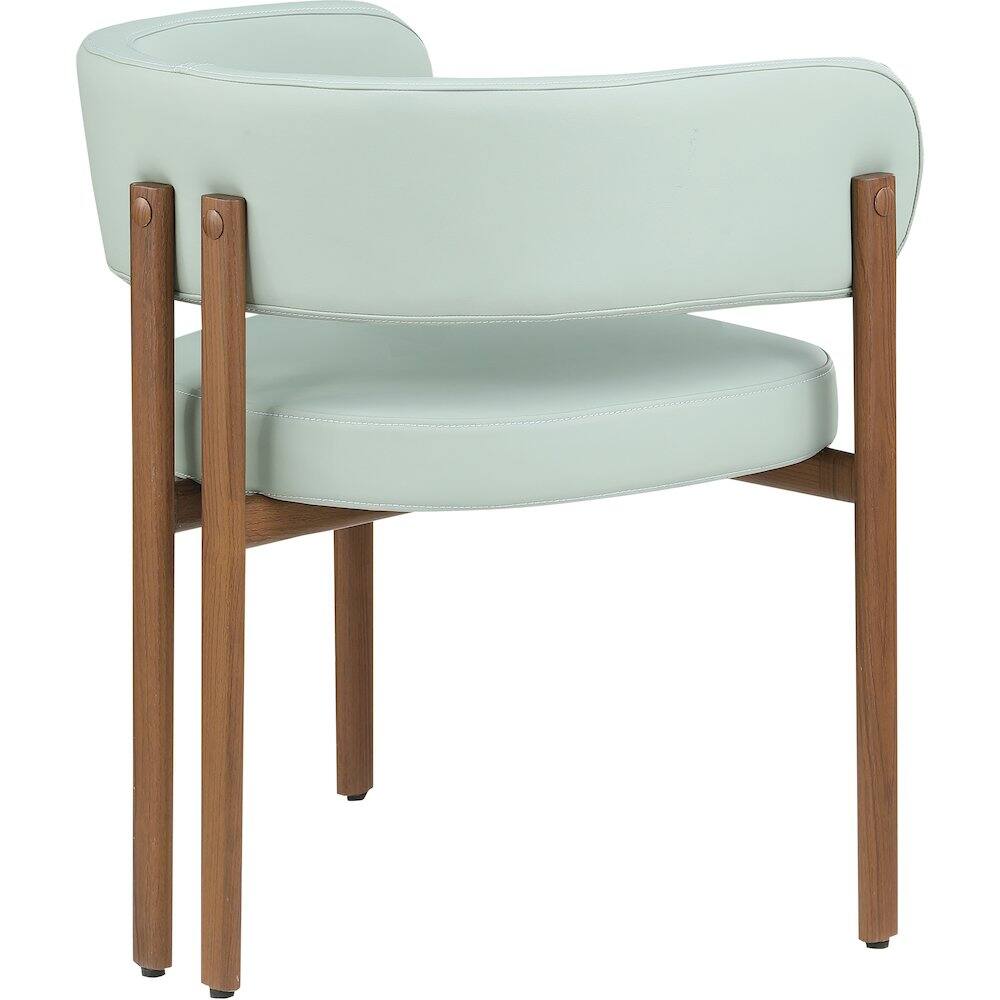 Alt View 4. Meridian Furniture - Gideon Mint Green Vegan Leather Dining Chair, Set of 2 - Green.