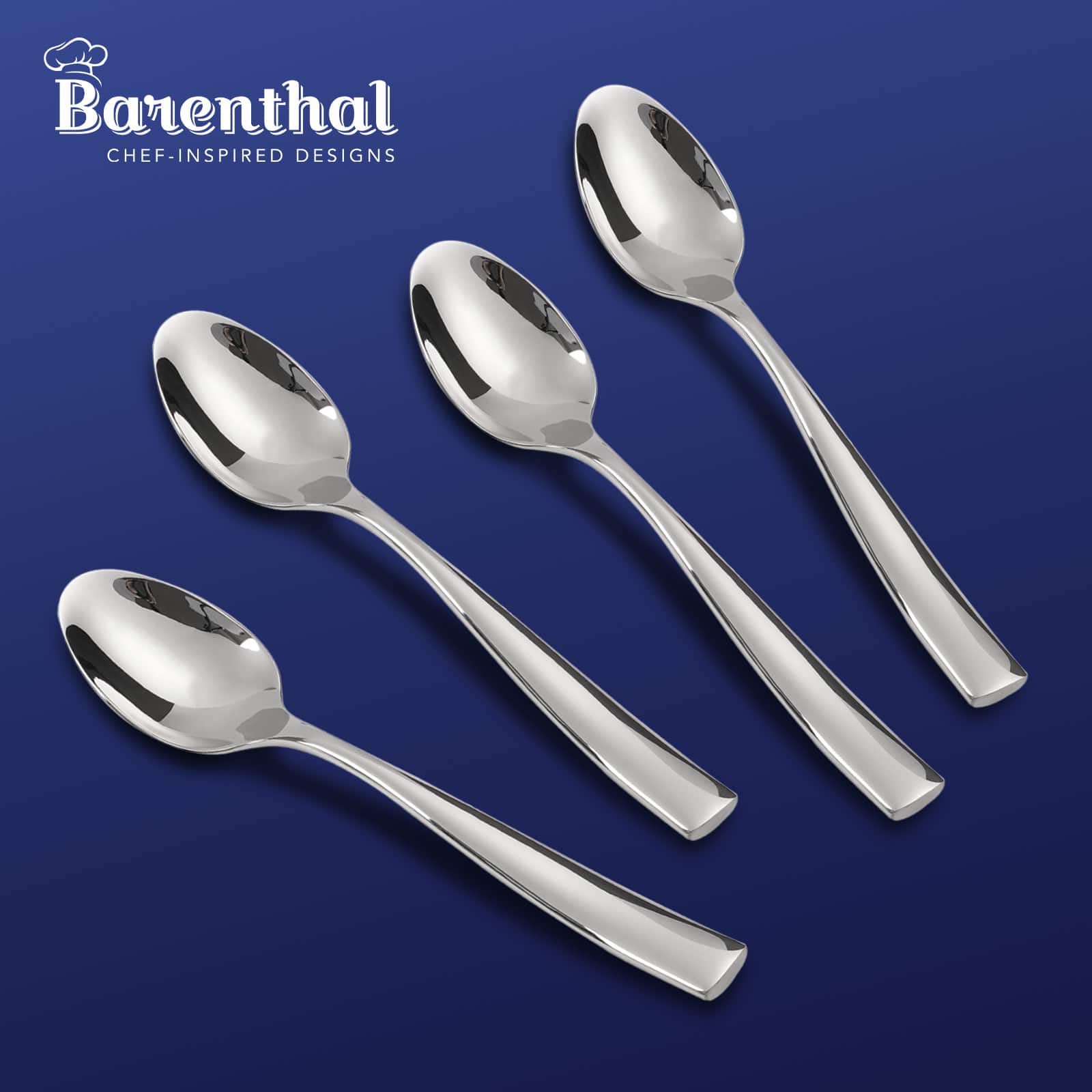 Hansmart - BARENTHAL Premium 4-Piece Stainless Steel Cutlery Set, Ergonomic Design, Dishwasher Safe, Rust Resistant, Mirror Finish - 4 piece Dinner spoon