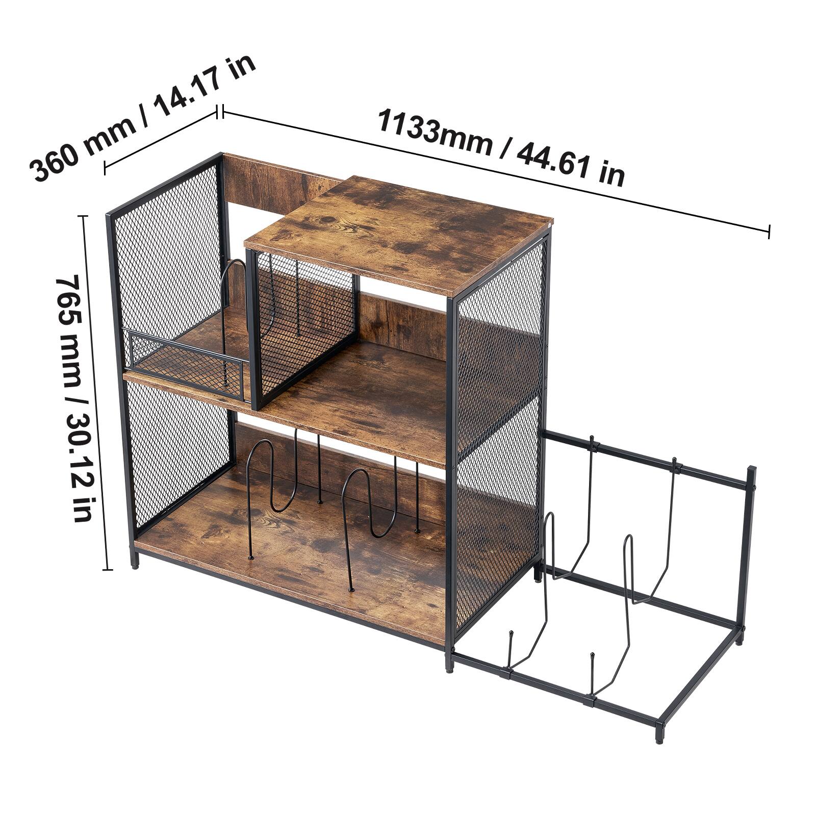 - 360 mm / 14.17 in
- 1133 mm / 44.61 in
- 765 mm / 30.12 in