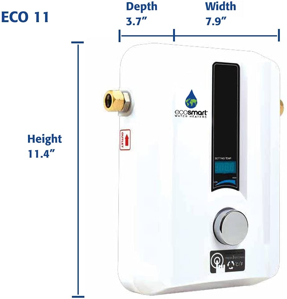 ECO 11  
Depth 3.7"  
Width 7.9"  
Height 11.4"  
OUTLET SETTING 1M  
P C/F