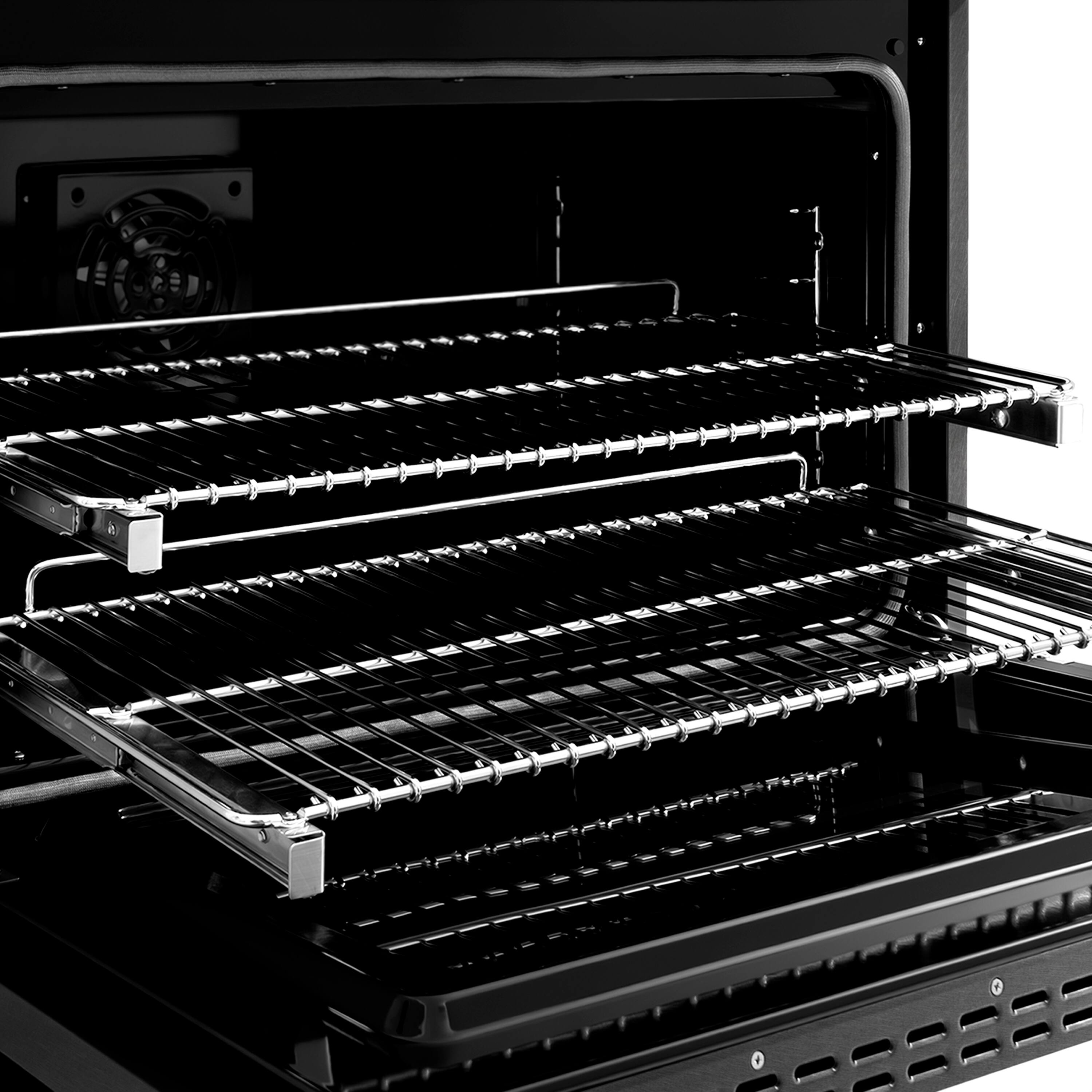 Alt View 11. ZLINE - 36 in. Wide 6 Burner Designer 5.2 cu. ft. Freestanding DuoPro Dual Fuel Range with with Black and Bronze Accents+M9 - Black Satin Stainless Steel.