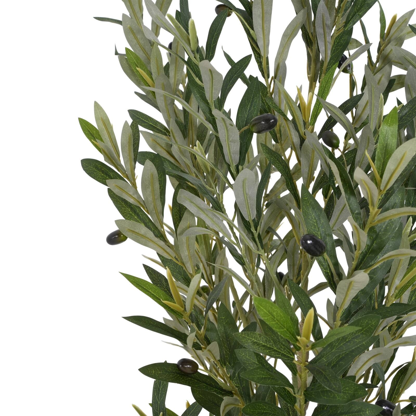 Alt View 4. Glintex - 6' Artificial Olive Tree with Pot - Green.