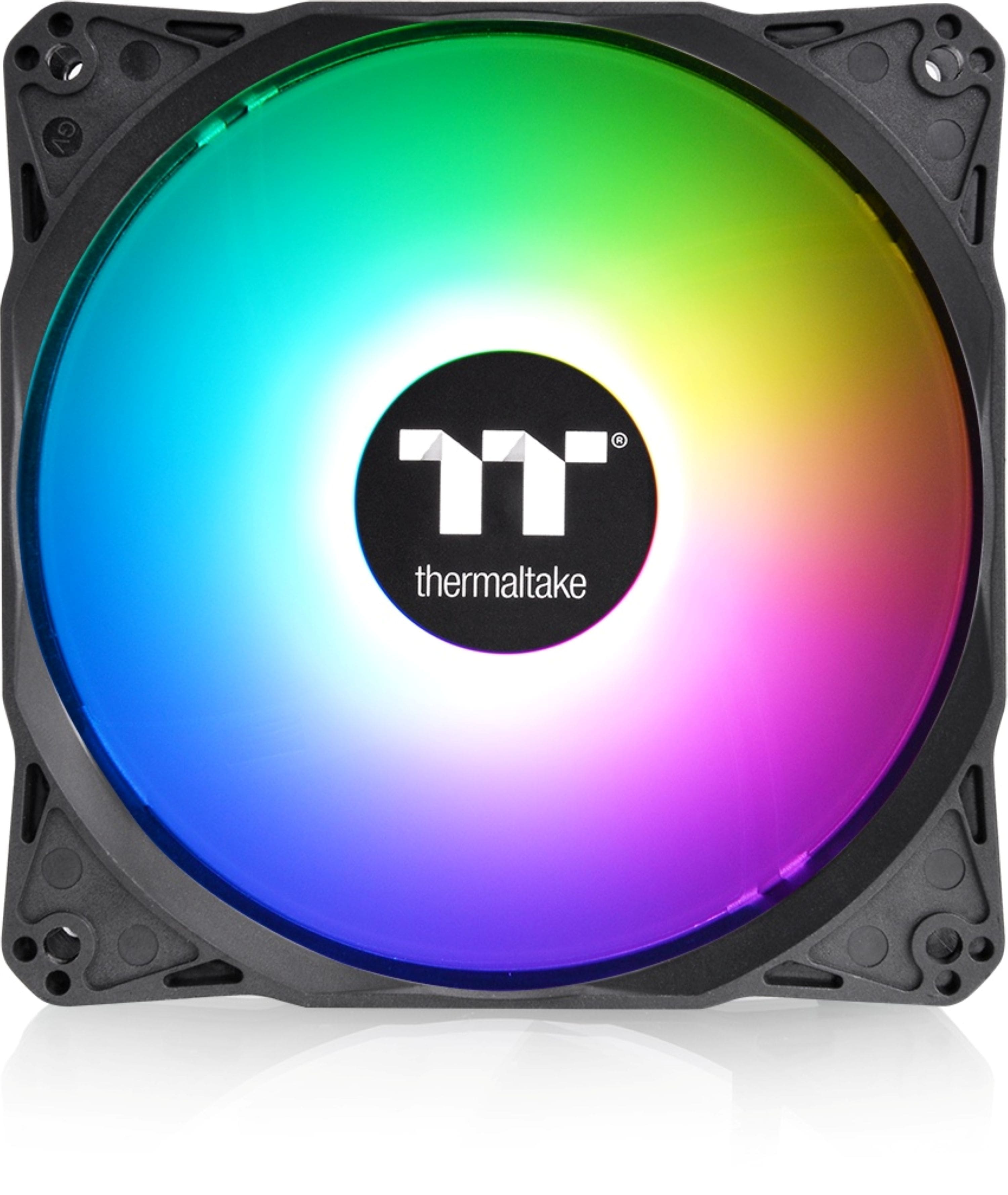 Angle. Thermaltake - LE120 ARGB Sync 120mm PWM Computer Case Cooling Fan (3-Pack) - Black.