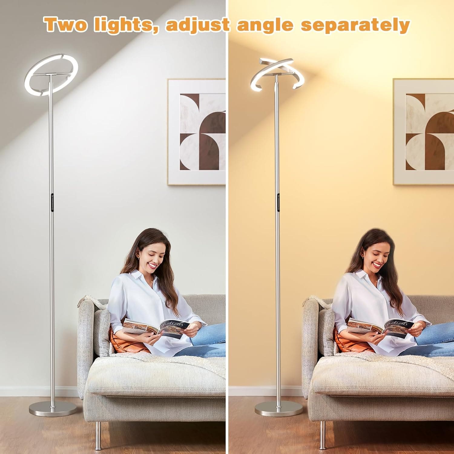 Two lights, adjust angle separately