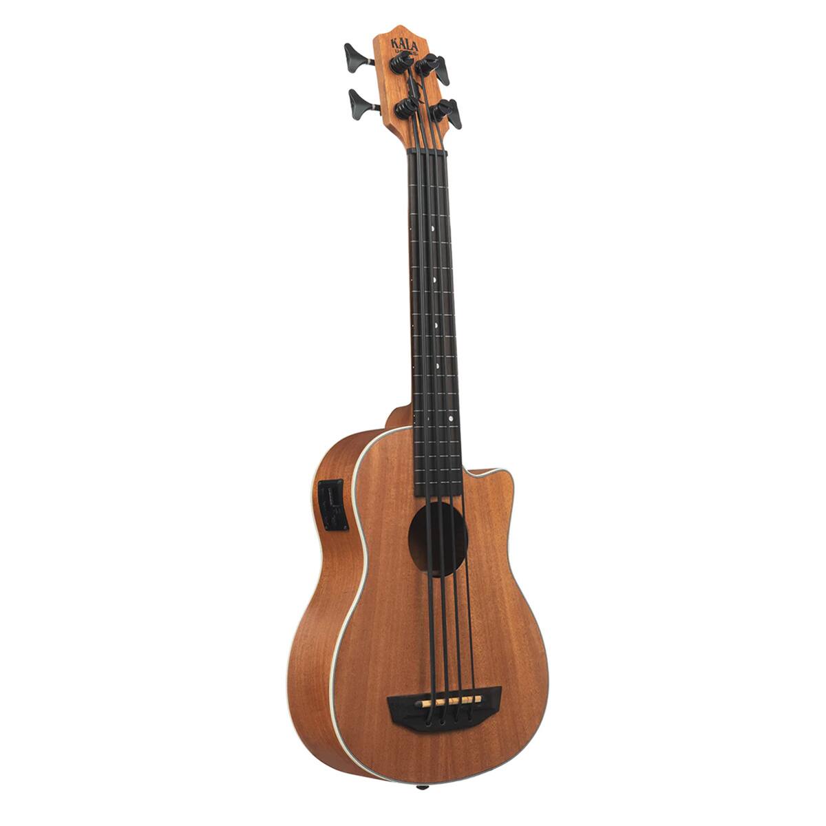 Alt View 3. Kala - Kala U-BASS Scout Fretless Acoustic Electric Bass Guitar, Natural.