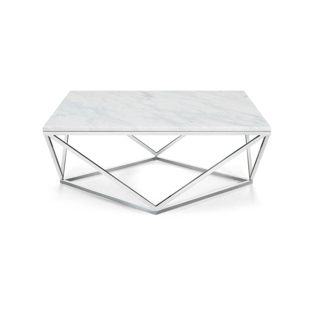 Alt View 2. Meridian Furniture - Skyler Chrome Coffee Table - Rich Chrome.