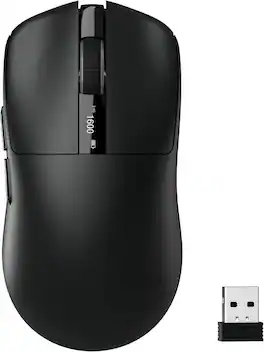 Womier - G58 Wireless Gaming Mouse, 24000 DPI, Tri-Mode Rechargeable Wireless Mice with 4 Programmable Buttons for PC/MAC - Wireless - Black