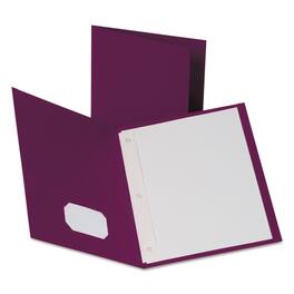 TOPS - Oxford Twin Pocket Folders with 3 Fasteners 0.5 Capacity 11 x 8.5 Burgundy 25 per Box