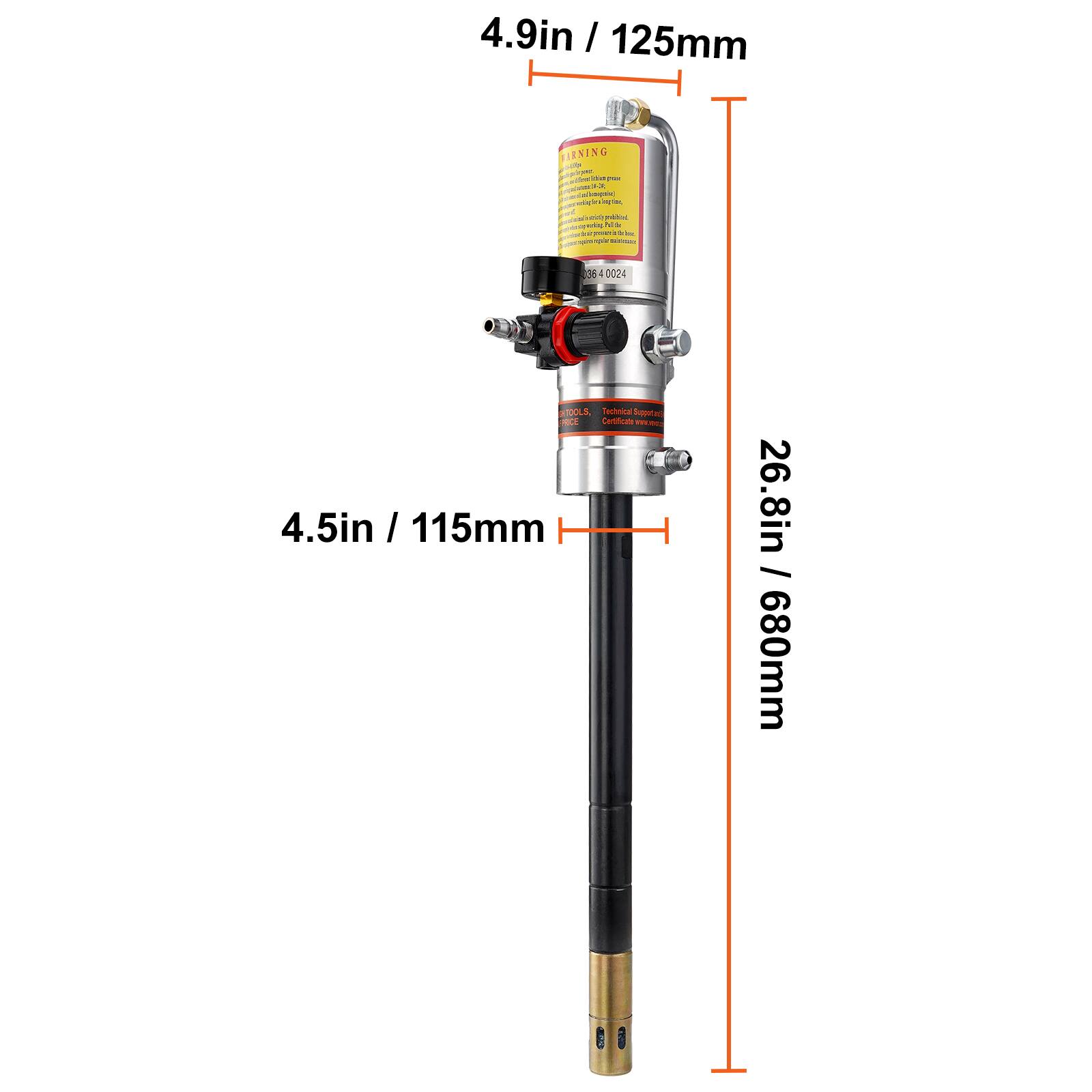 4.9in / 125mm  
4.5in / 115mm  
26.8in / 680mm