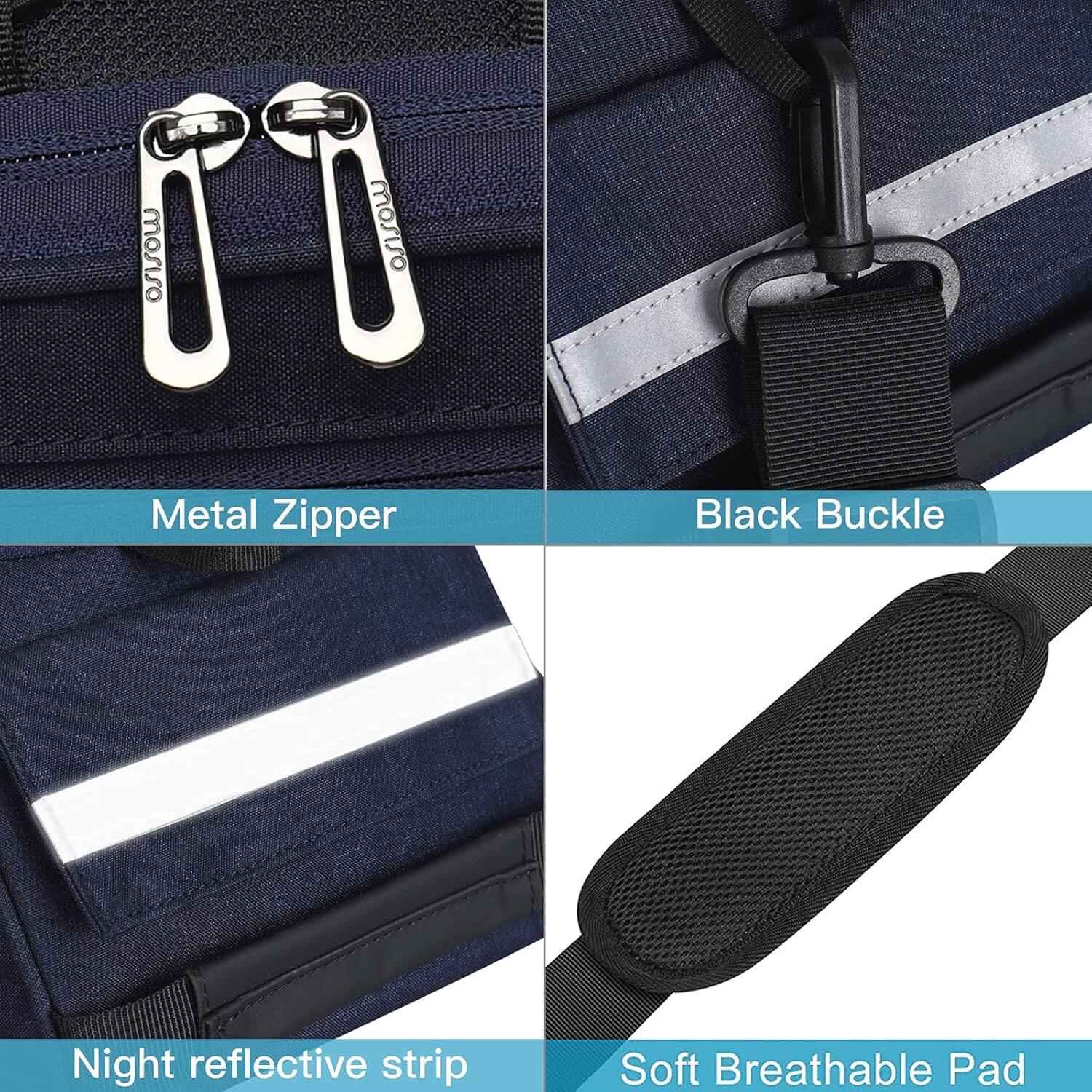 - Metal Zipper
- Black Buckle
- Night reflective strip
- Soft Breathable Pad
