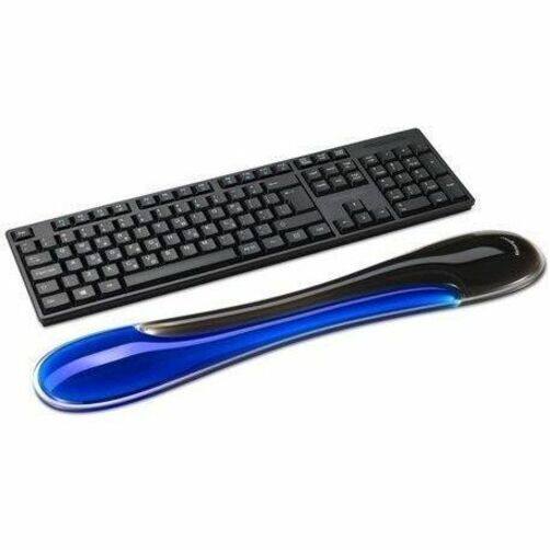 Alt View 3. Kensington - Kensington Slim Duo Gel Keyboard Wrist Rest - 0.71" Height x 19.29" Width x 3.74" Depth - Black, Blue - Gel - Strain - Black, Blue.