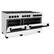 Alt View 1. ZLINE - Autograph 60" Legacy Dual Fuel Range w/ 9 Burners & White & Black Accents (RAZ-WM-60-MB) - Multicolor.