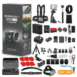 GoPro - MISSION 1 PRO ILS 50MP 8K60 Action Camera (CHDHW-010-MY) Bundle - Black
