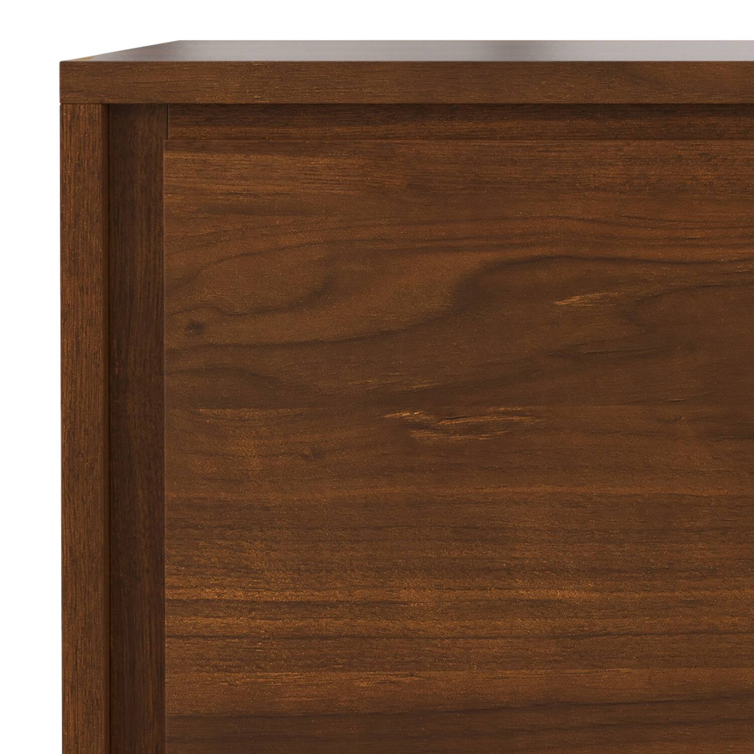 Alt View 7. Simpli Home - Lowry 39 inch Walnut Storage Cabinet (Set of 2) - Walnut Veneer.