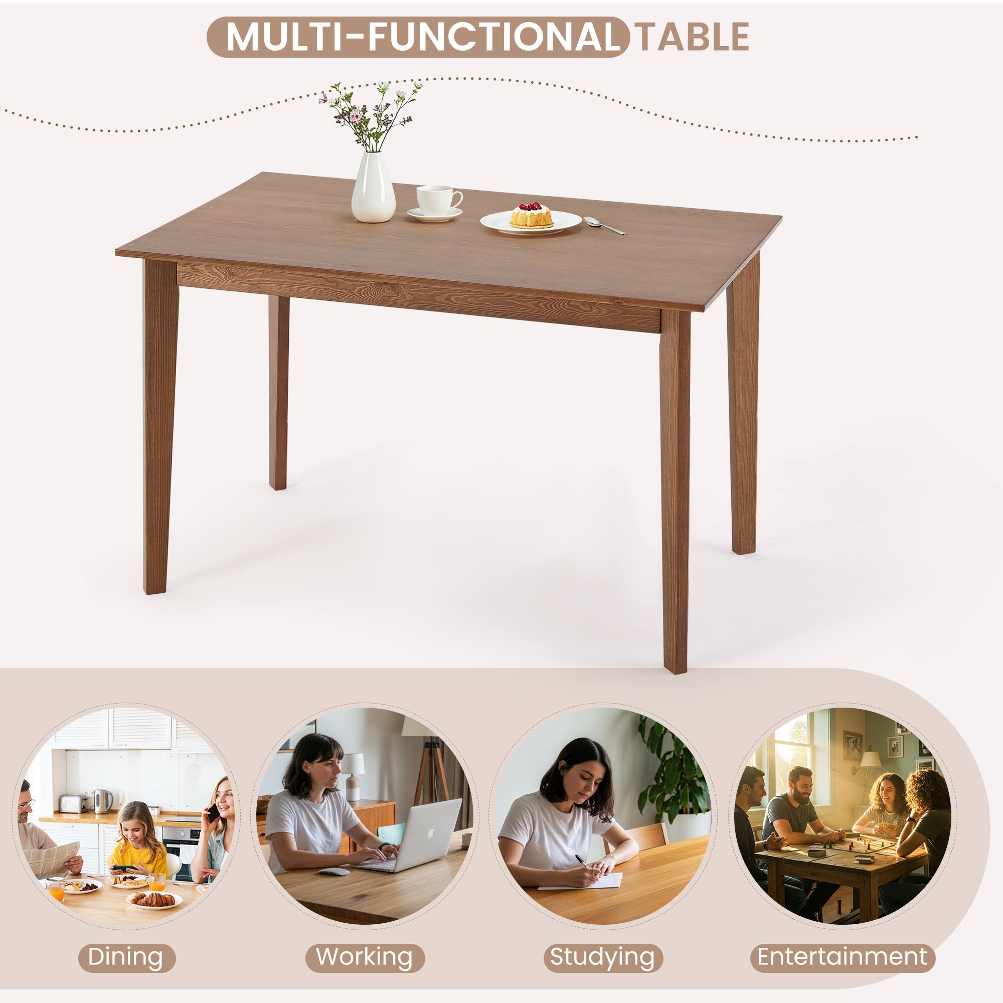 MULTI-FUNCTIONAL TABLE M03eA

Dining  
Working  
Studying  
Entertainment