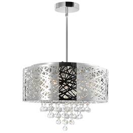 CWI Lighting - Eternity 9 Light Drum Shade Chandelier With Chrome Finish - Stainless Steel