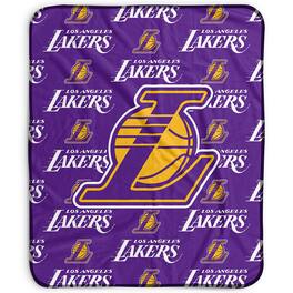 Pegasus - Los Angeles Lakers 50" x 60" Repeat Wordmark Fleece Blanket - Multicolor