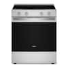 Front. Whirlpool - 5.3 Cu. Ft. Smart Slide-In Electric Range with Air Cooking Technology, No Preheat Air Fry and WipeClean Coating - Fingerprint Resistant Stainless Steel.