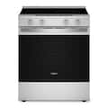 Whirlpool - 30” Wide 5 element 5.3 cu. ft. Smart Slide-In Electric Range-Air Cook Technology, No Preheat Air Fry, WipeClean Coating - Stainless Steel