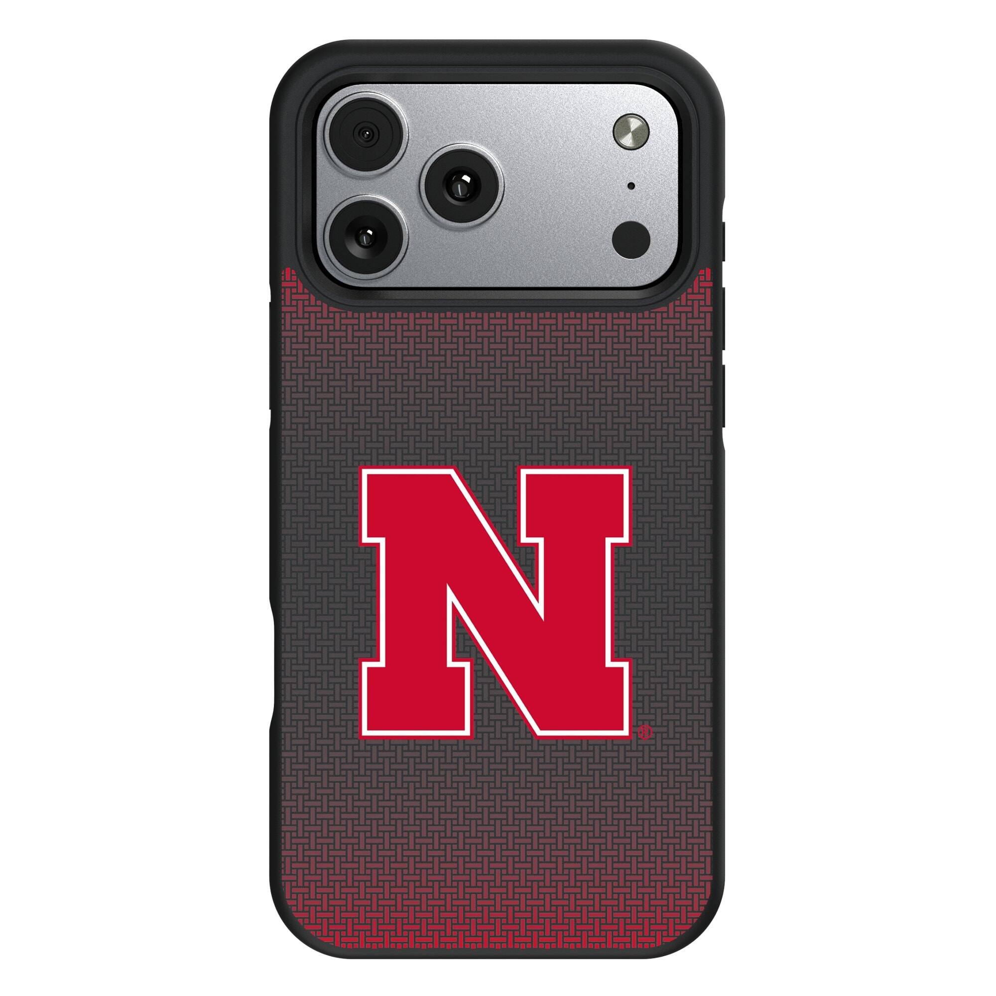 Keyscaper - NCAA - Nebraska Huskers Linen Logo iPhone Bump Case - 15 - Black