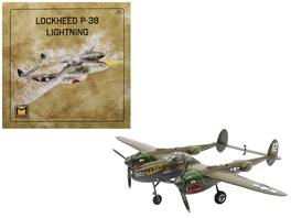Militaria Die Cast - Lockheed P-38 Lightning Fighter Aircraft "Haleakala II" 80th FG 459th FS Twin Dragons 1944 US Army Air Forces 1/72 - Multicolor