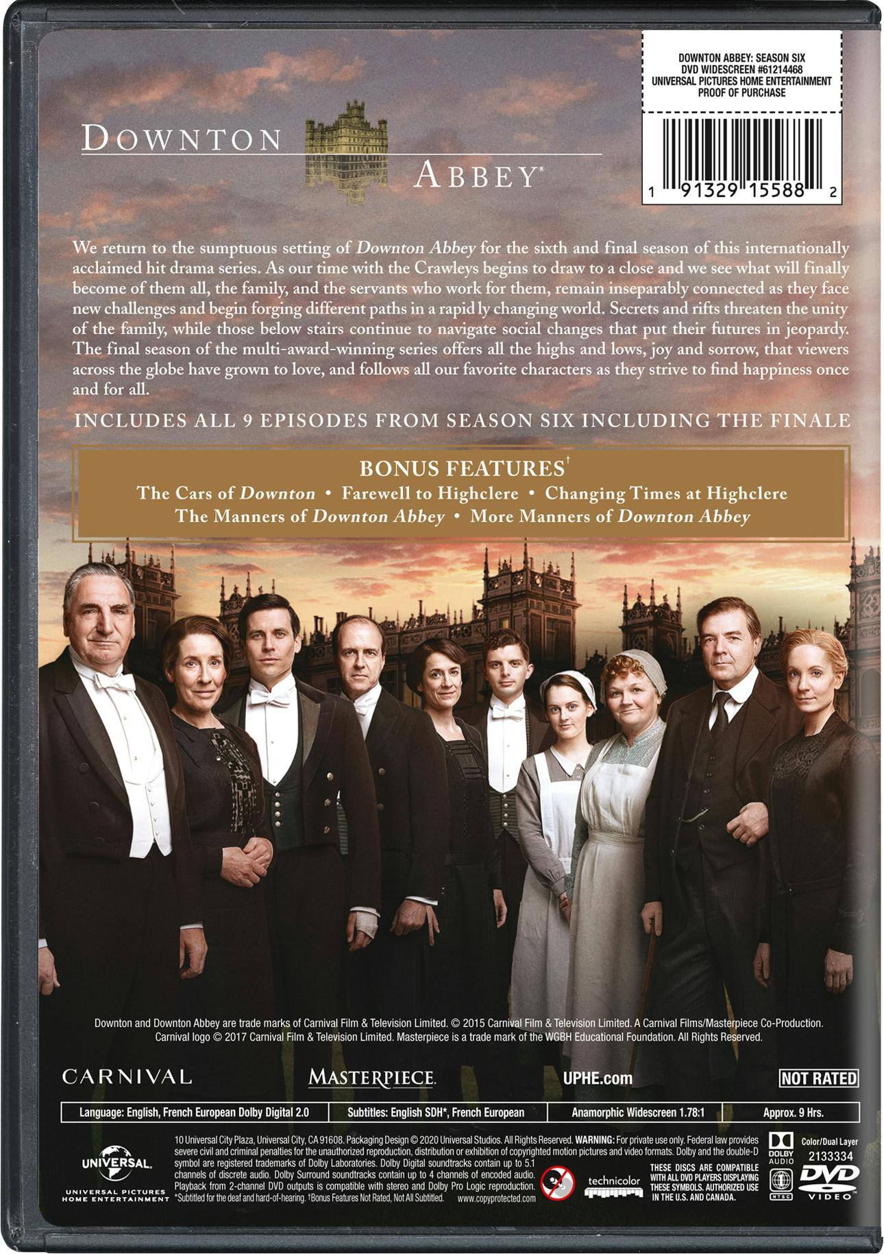 Angle. Downton Abbey: Season Six [DVD].