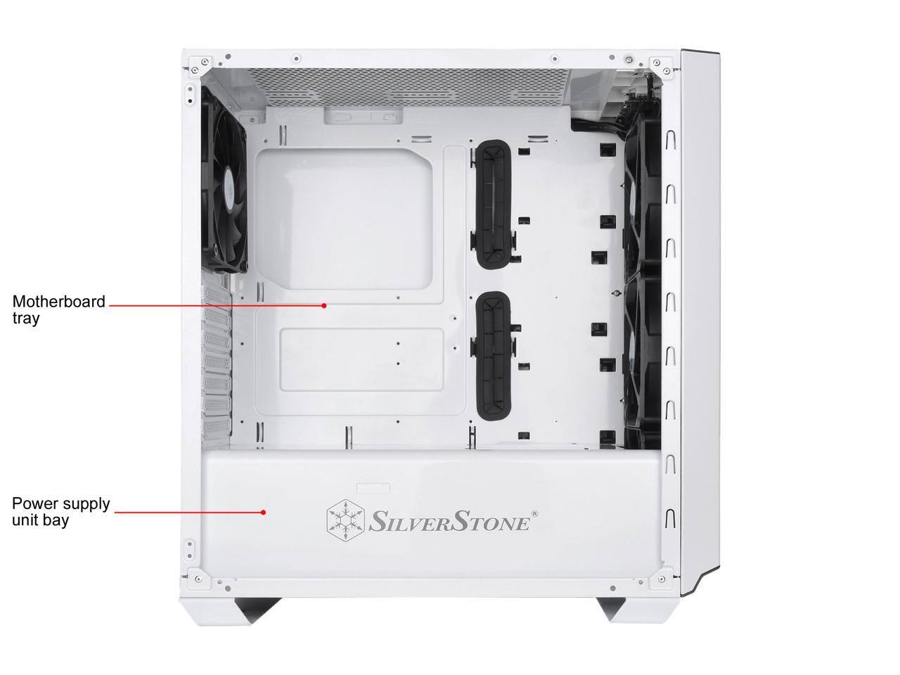 Motherboard tray  
Power supply unit bay  
SILVERSTONE