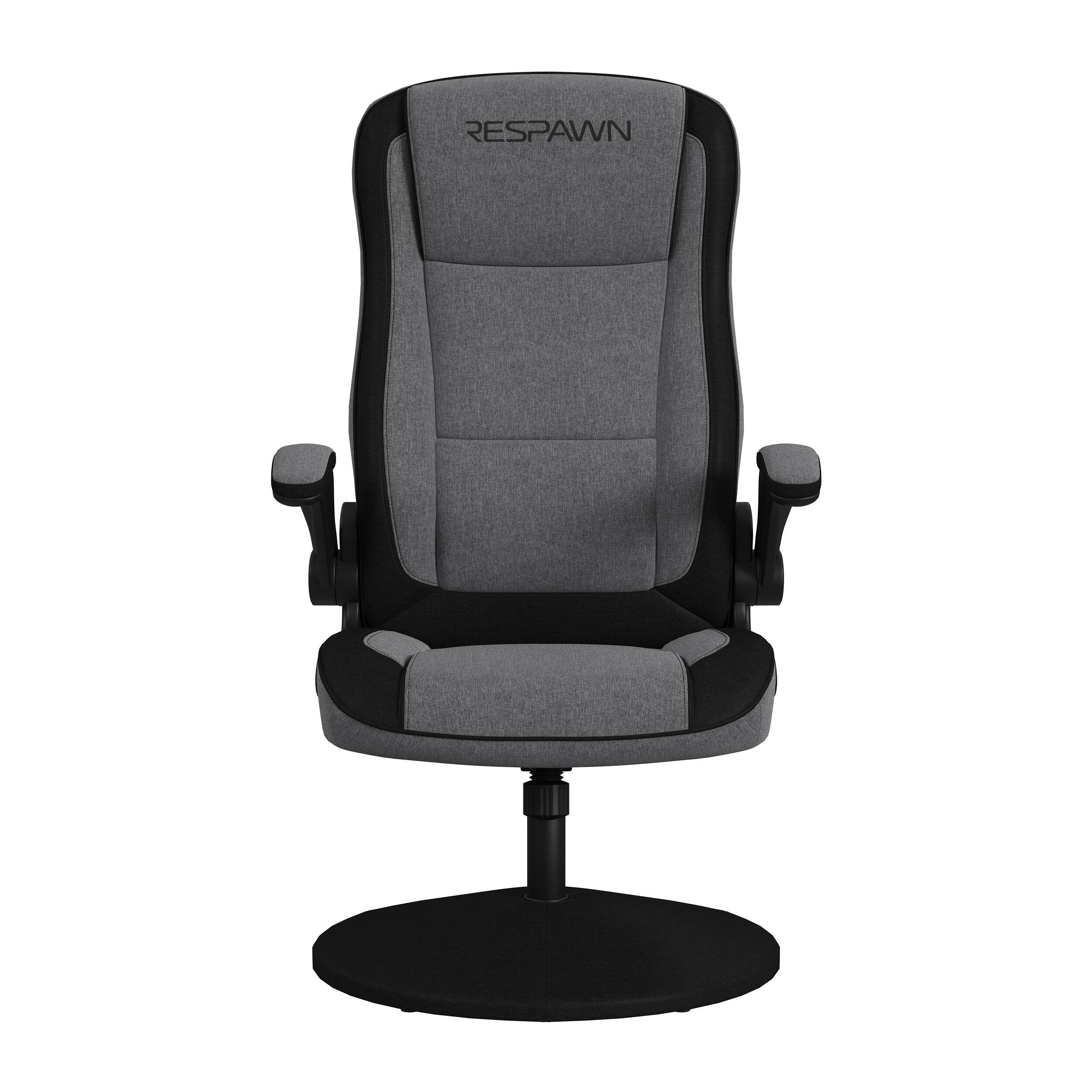 Respawn Products - RESPAWN 800 Floor Gaming Chair with Swivel Base, High Back Recliner Rocker for Kids & Adults, Ergonomic Design - Gray Fabric